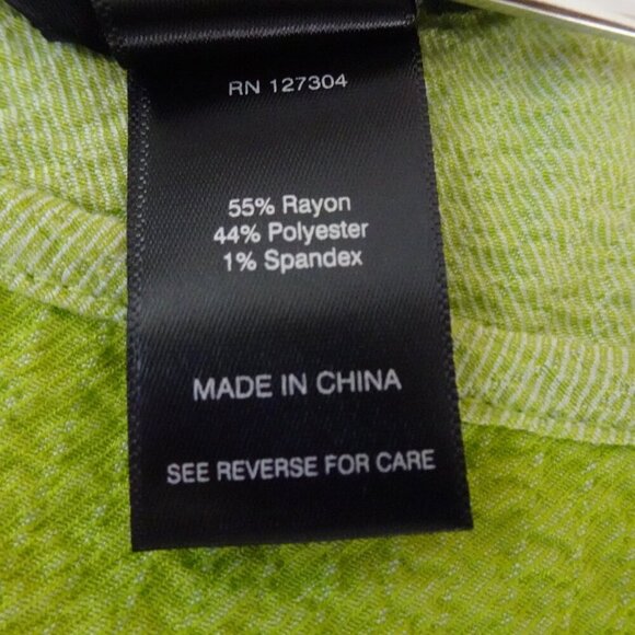 Ali Miles Tunic Top Women's Size L Green Colorful Boho Loose Fit Textured - Picture 7 of 10